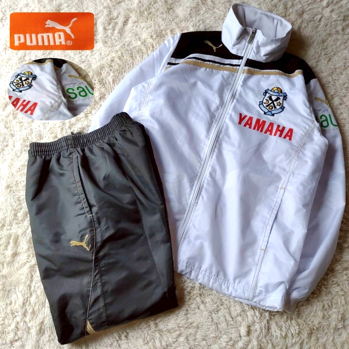 美品 ジュビロ磐田 #1 実使用 支給品 プーマ PUMA 裏起毛 ウインド