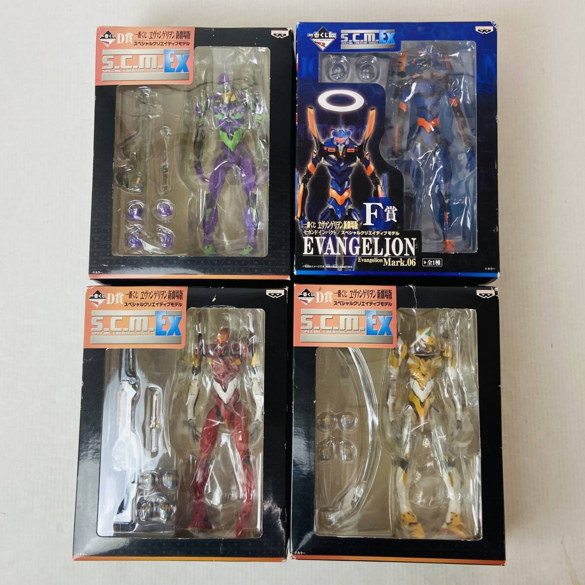 04wy14525〇 一番くじ ヱヴァンゲリヲン新劇場版 スペシャルクリエイティブモデル フィギュア 4箱セット [D賞/セカンドインパクト F賞]の1番目の画像