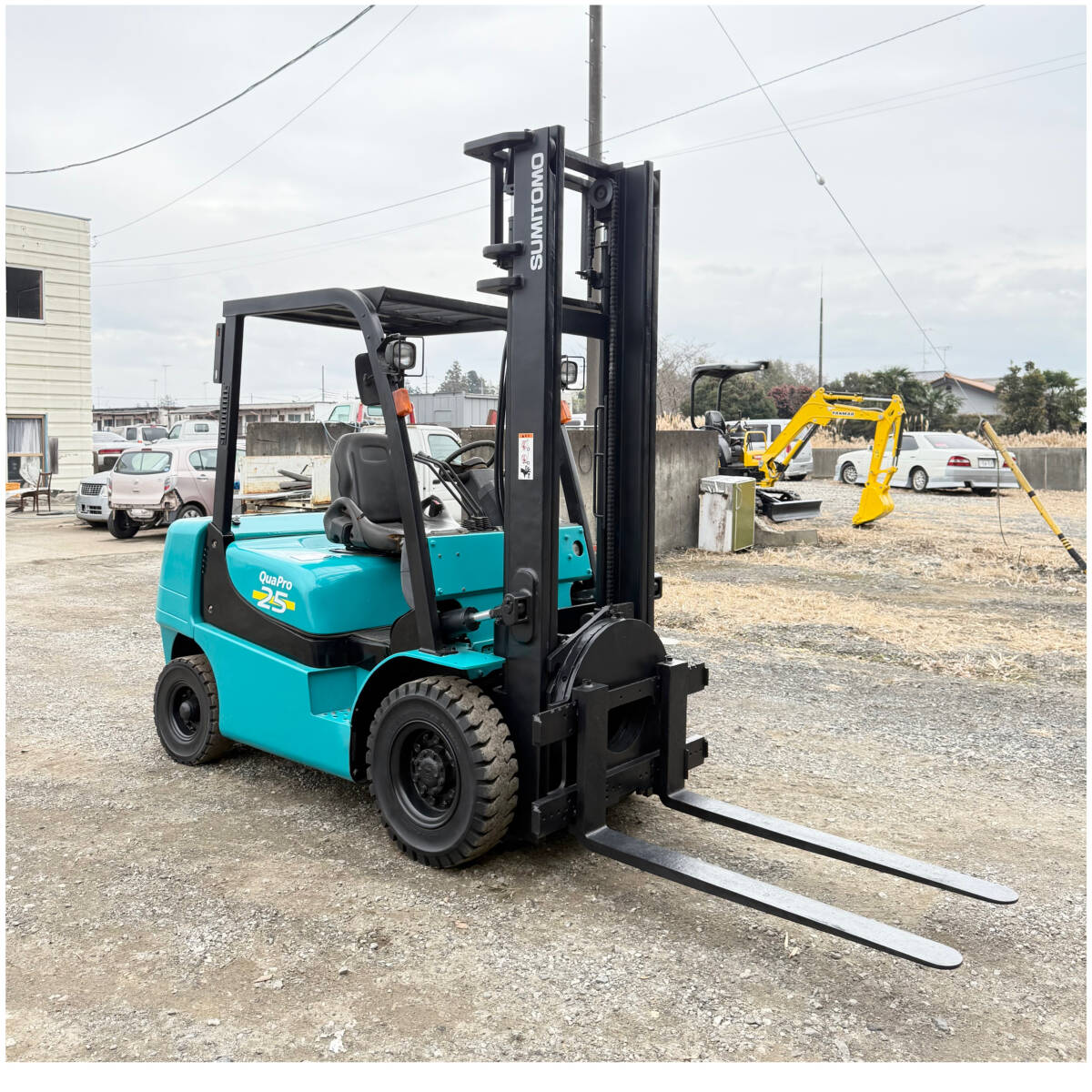 未使用に近い】SUMITOMO 2.5トン ディーゼル 回転フォークリフト 848 