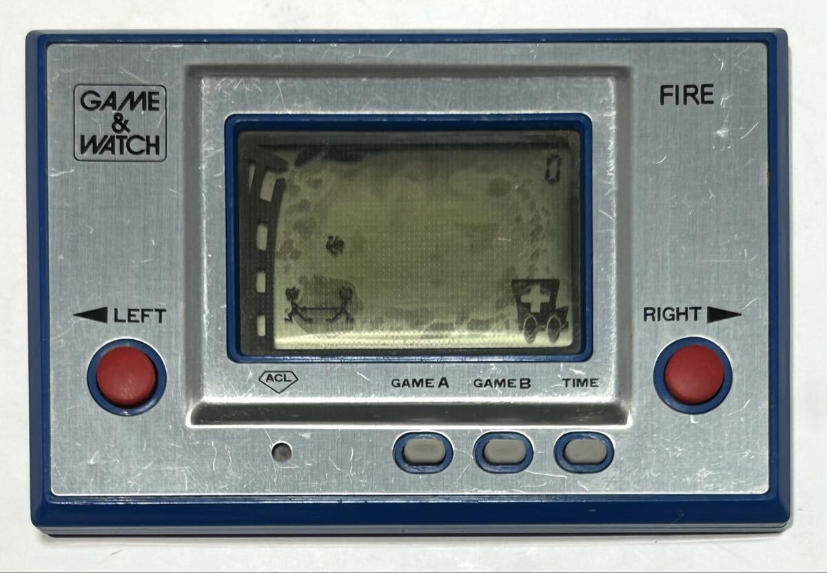 希少 任天堂 ゲームウォッチ 名作 ファイア FIRE 動作OK 日本製 レア