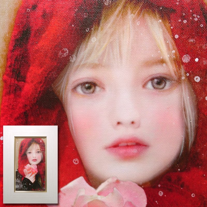 仲田好江 油彩画 『バラ』 ＼ 花の名手の渾身の一枚ですの落札情報詳細