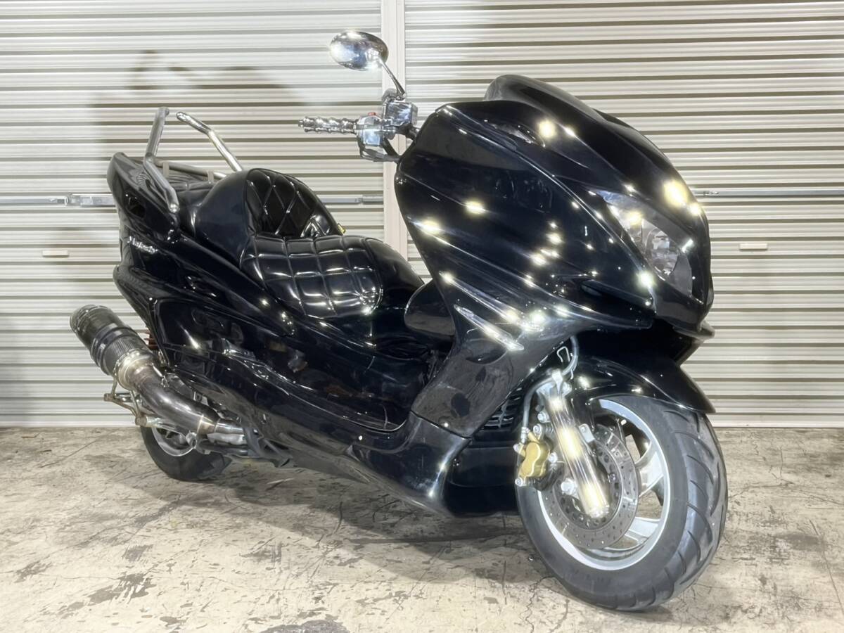 スピーカー４発付き‼︎ 【YAMAHA マジェスティ】オールブラックカスタム‼︎ ヤマハ マジェスティC オールブラック・ピンクLED・4スピーカー