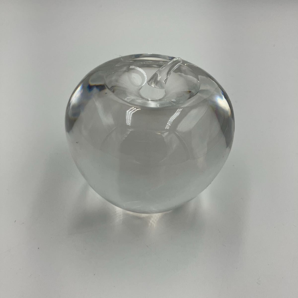 未使用 【ティファニー Tiffany】 クリスタルガラス アップルペーパー