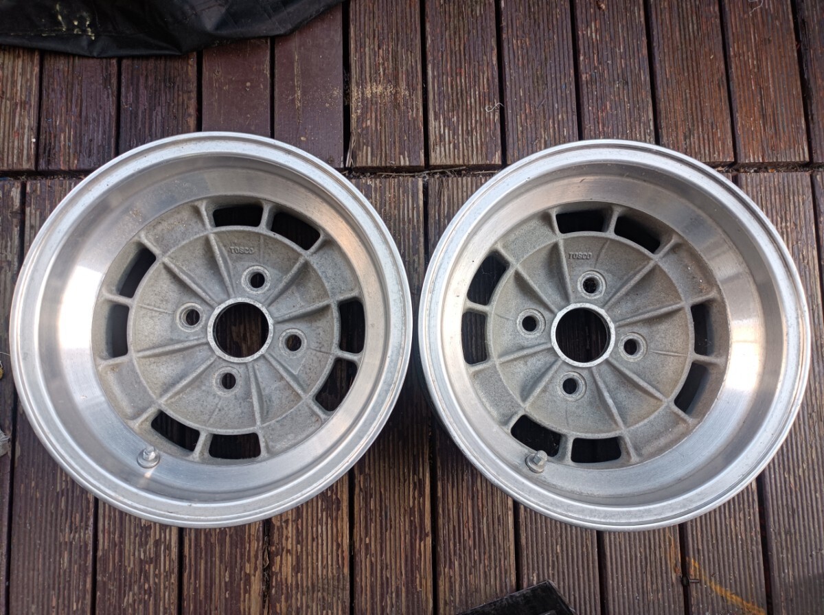 トスコ TOSCO TRD ラリーホイール 114.3 5j 13インチ 当時物の落札情報 