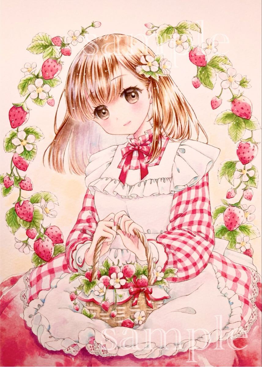 新品】同人手描きイラスト オリジナル「鈴蘭の乙女」B5サイズ ｜透明