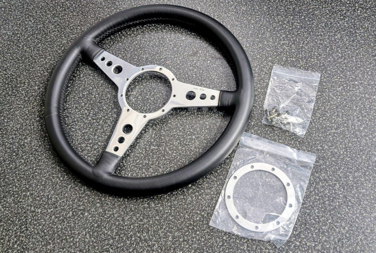 中古】小径 FET NARDI ナルディ レザー クラシック ステアリング 33