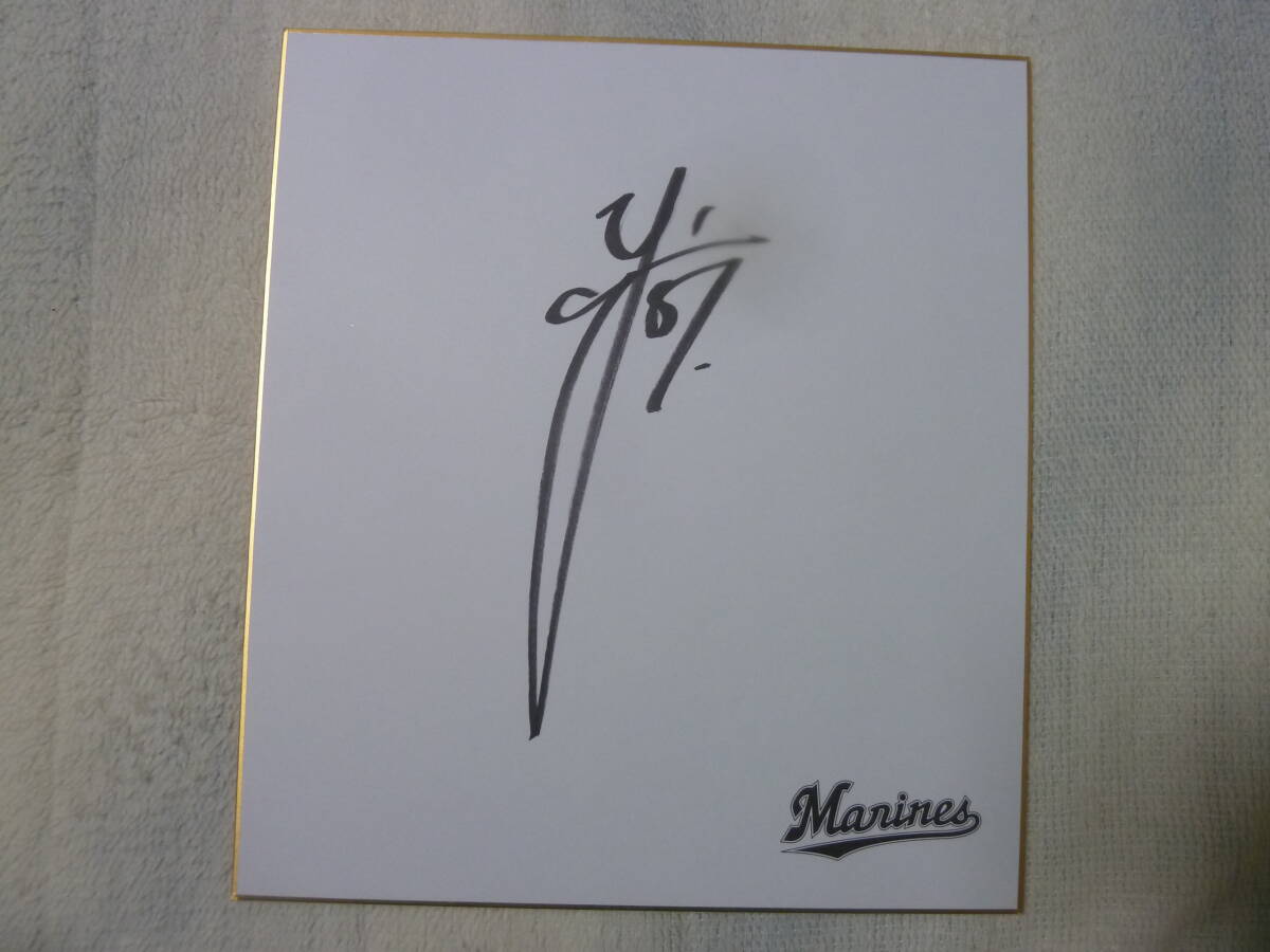 新品】千葉ロッテマリーンズ 和田康士朗 選手 直筆サイン色紙の落札