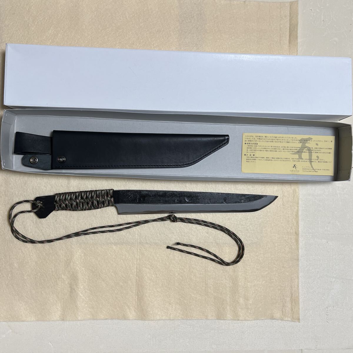 中古】ナイフ○秋友義彦○レッドオルカ（Red Orca）○鎧通し拵○まさ 