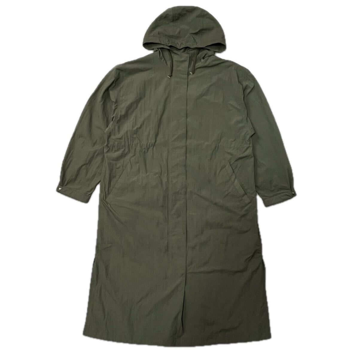 ブルネロクチネリ ポリ フーデット コート サックス 38 ナイロンコート 1点モノ！ シルクのようなナイロン ブルネロクチネリ Brunello