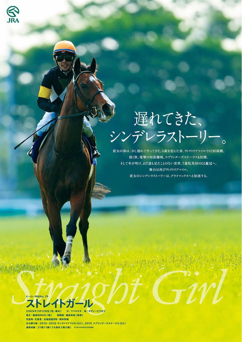 ヒーロー列伝ポスター　シーザリオ 新品】ヒーロー列伝NO.61 シーザリオ B3 ポスター 競馬 JRA その日