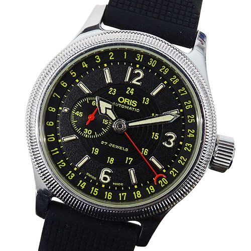 ORIS】オリス ポインターデイト 6651 手巻き 革ベルト ボーイズ 腕時計