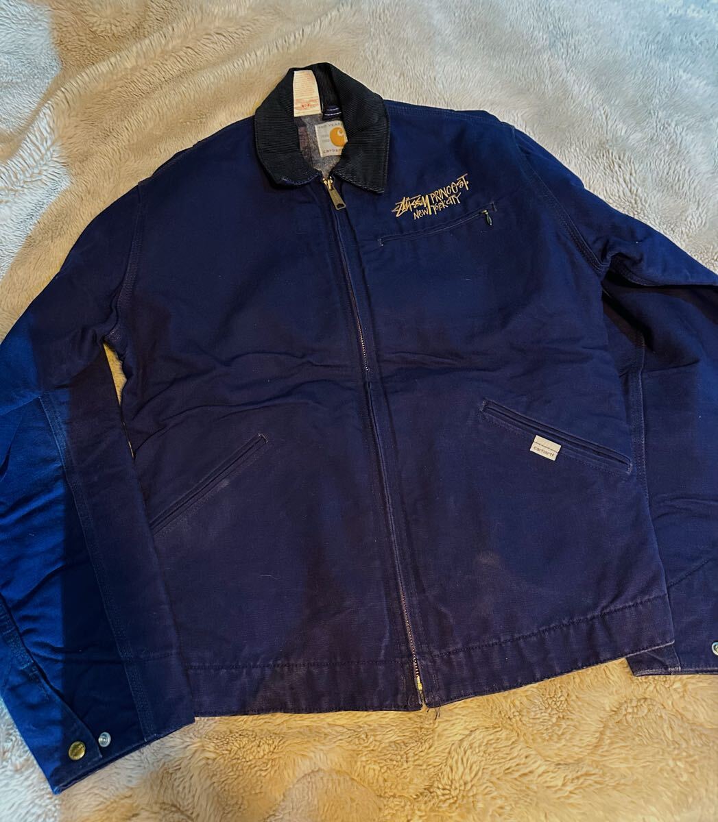 中古】STUSSY 復刻 PUFFY パフィー スタジャン 袖PUレザー ジャケット