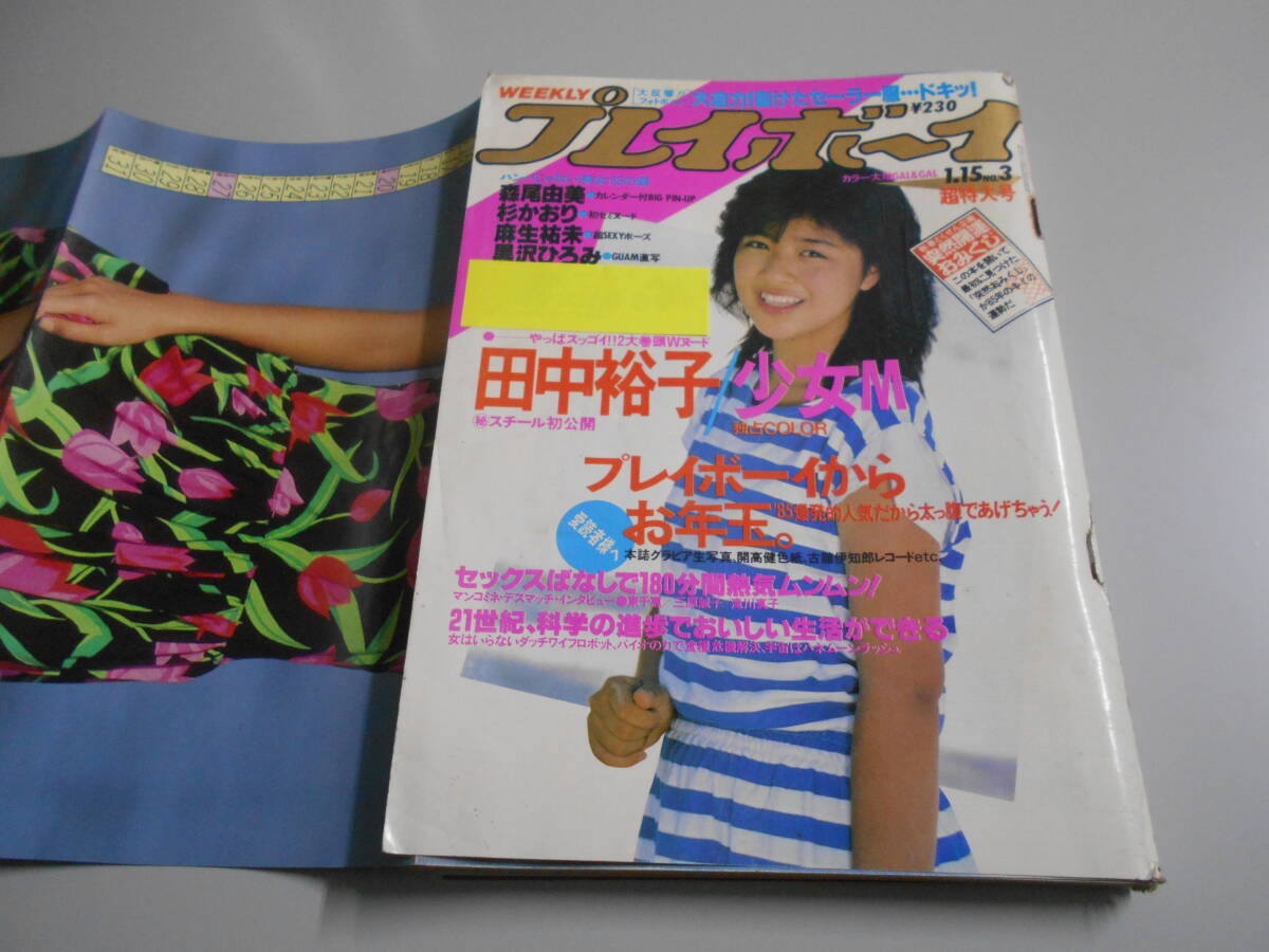 b23-10/週刊プレイボーイ 1985年 昭和60年1月15 ピン/森尾由美 /田中