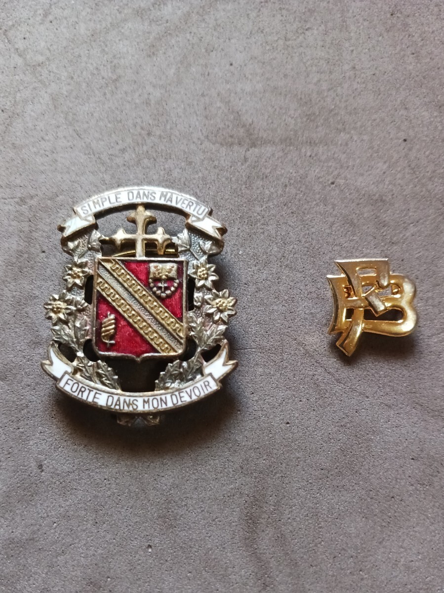中古】雙葉学園 FB マリア 中学・高校 校章 徽章 記章 バッジの落札