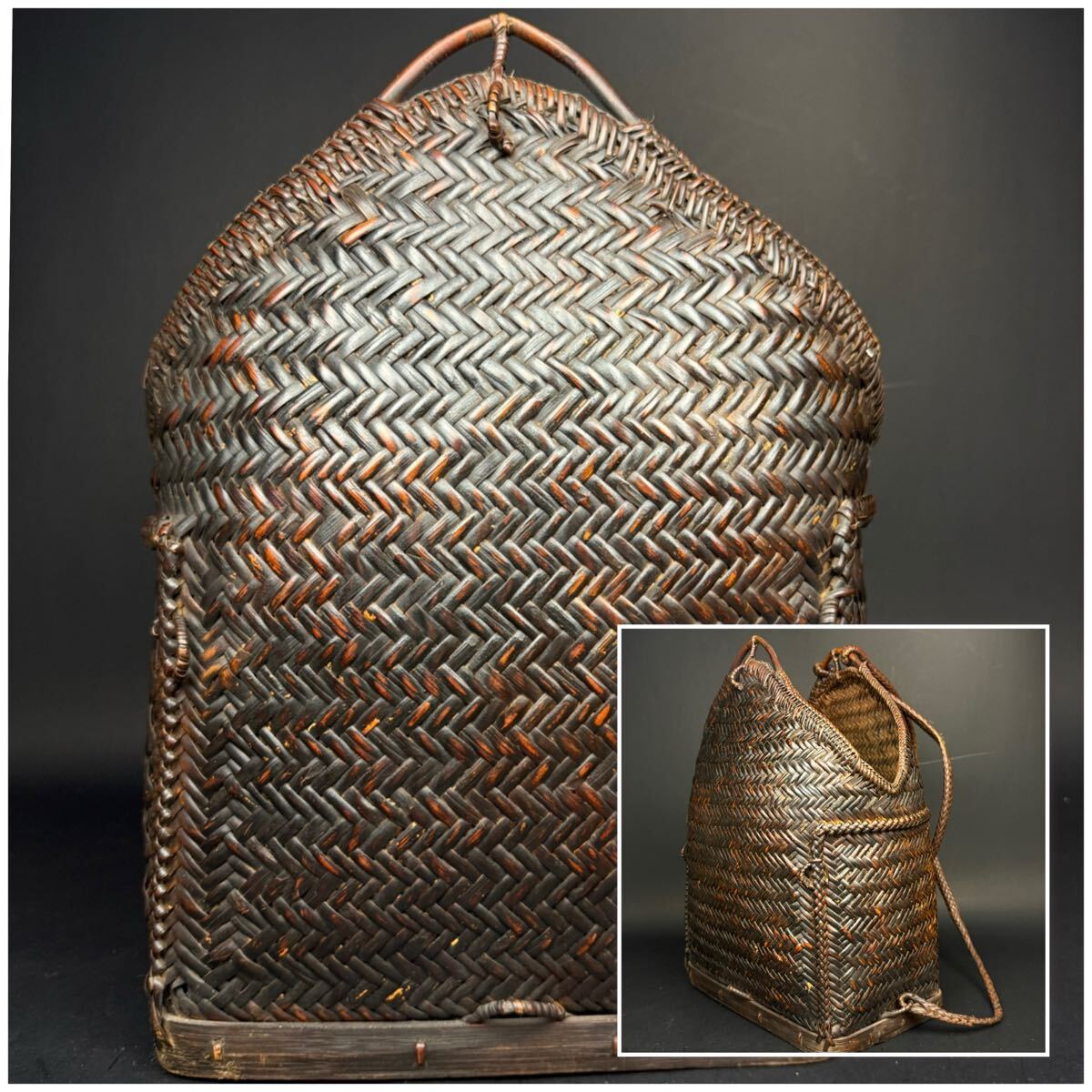 新品】鳥かご 木彫り 彫刻 竹製 竹細工 アンティーク 木製 鳥籠 工芸品