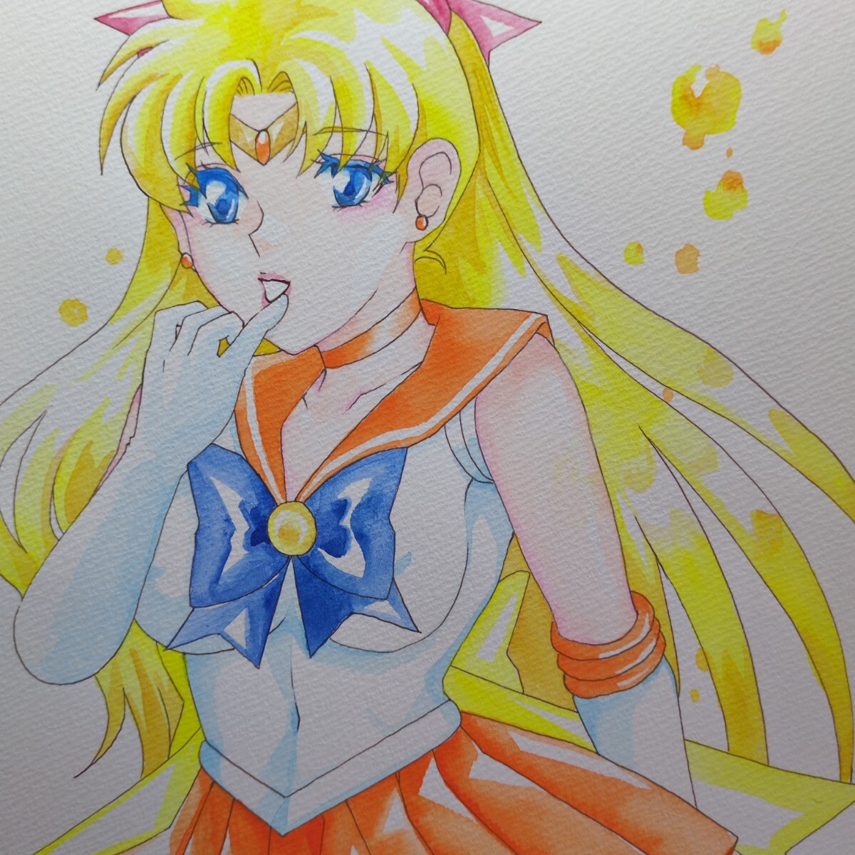 新品】同人手描きイラスト☆セーラーヴィーナス：愛野美奈子 A4サイズ