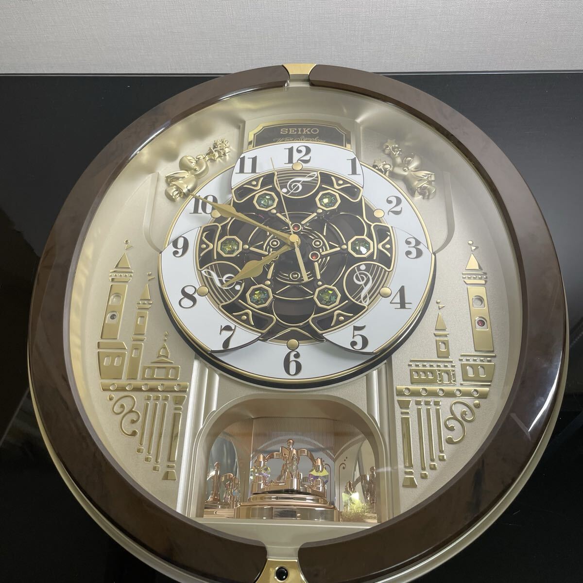 中古】美品 SEIKO セイコー イルミナ RE547S メロディ からくり LED