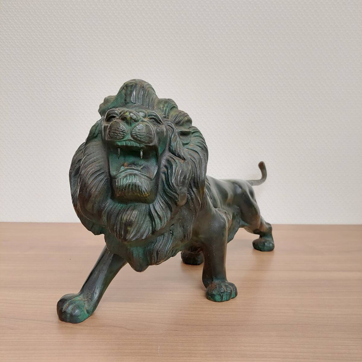 中古】【櫻】日名子実三作 陸軍兵士ブロンズ像 特大59.5㎝ 9.1kg 陸軍