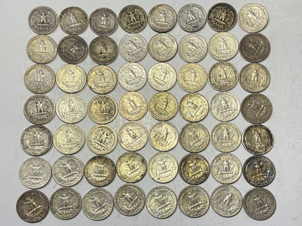 中古】銀貨です。 1954年 ワシントン25セント銀貨 S刻印 クォーター