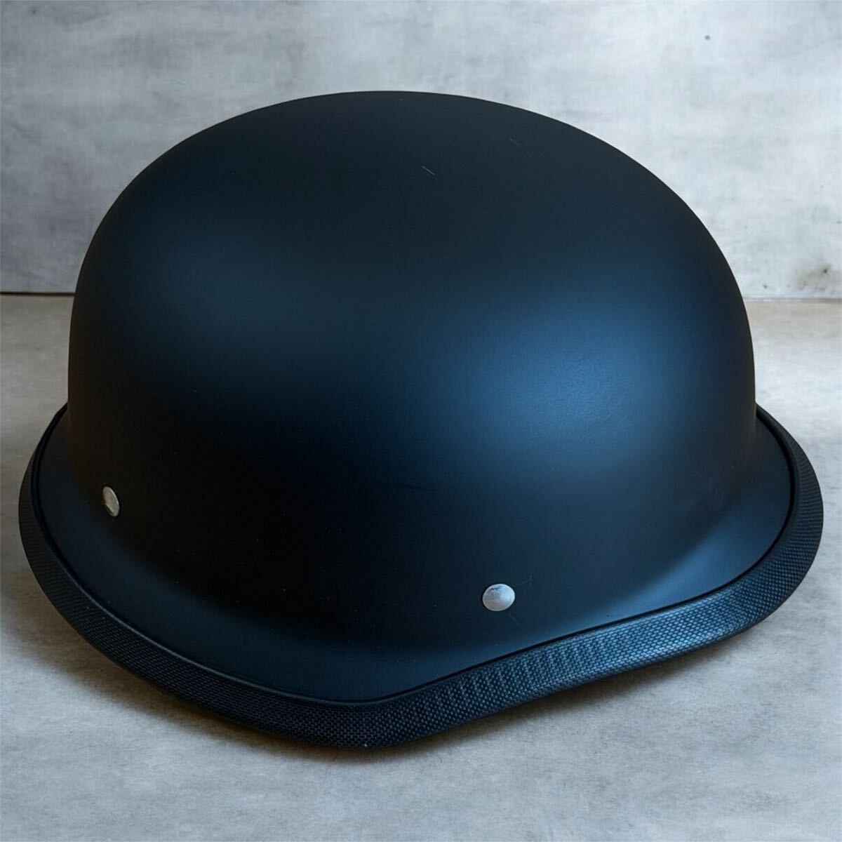 新品】TT&CO ジャーマン ハーフヘルメット XL/XXL ナチヘル 艶消し黒の