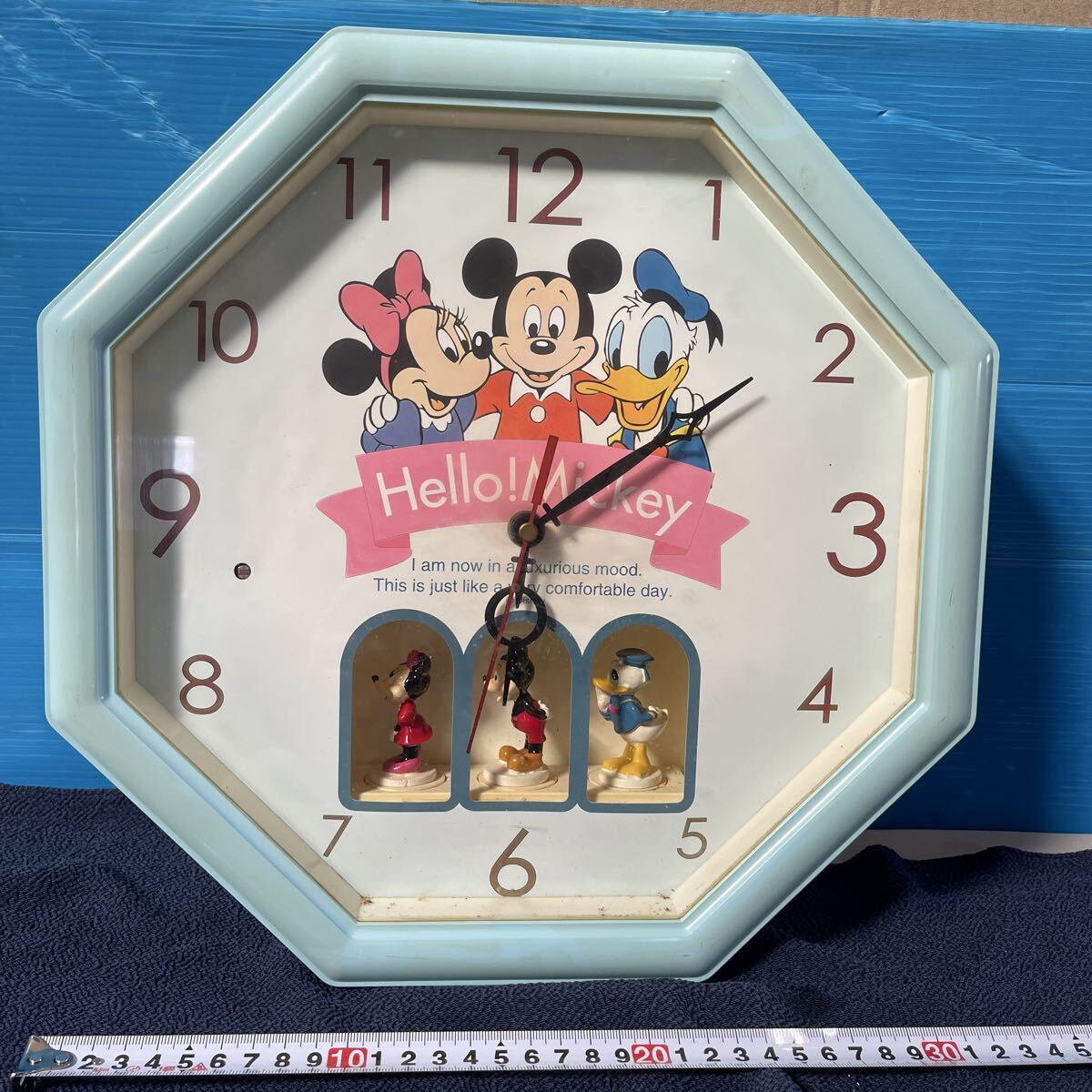 中古】ディズニー ミッキーマウス 八角 からくり時計☆メロディ12曲 光