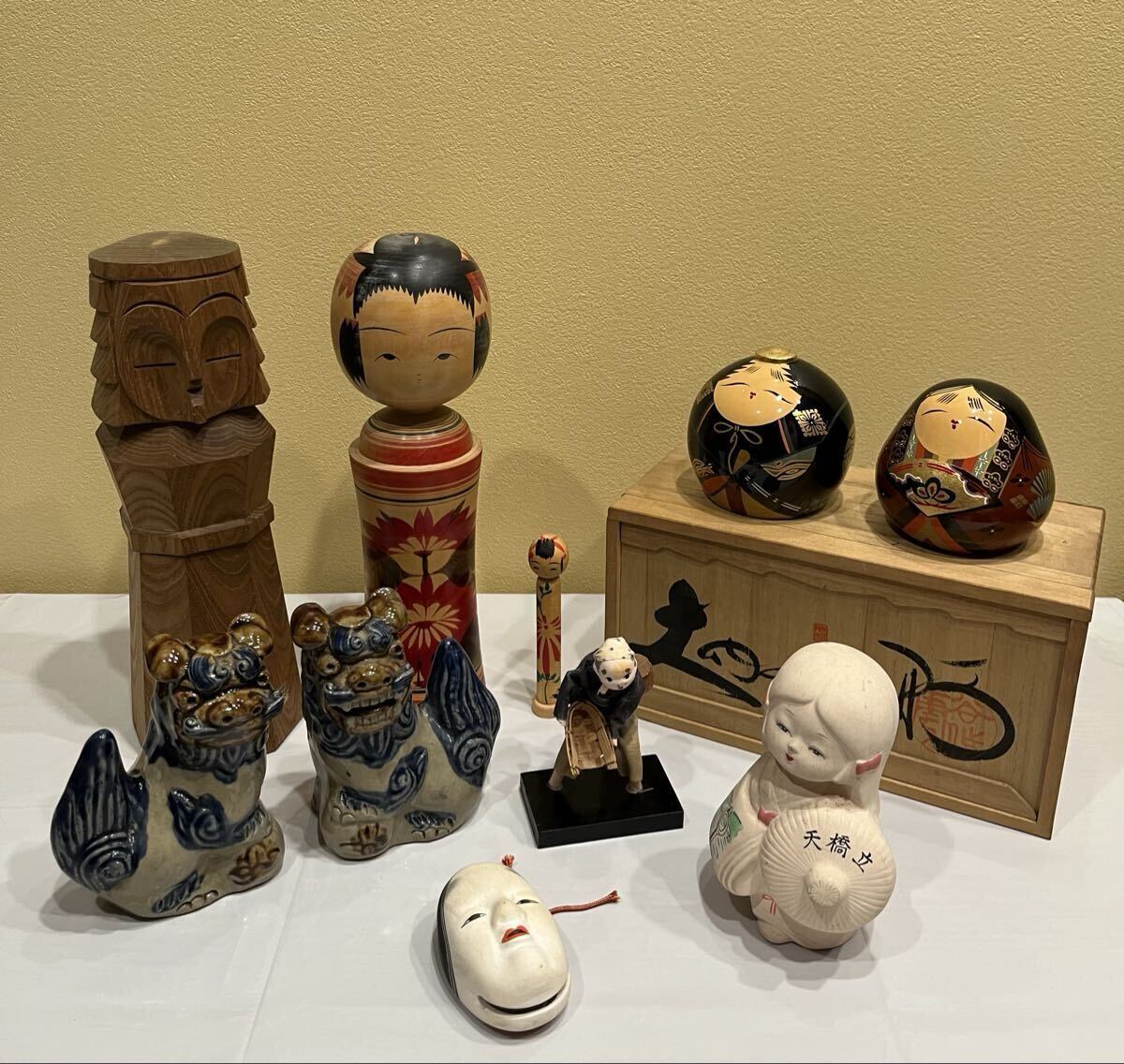 北海道 アイヌ ニポポ人形 夫婦人形 人形 アイヌ人形 木彫 彫刻 工芸品
