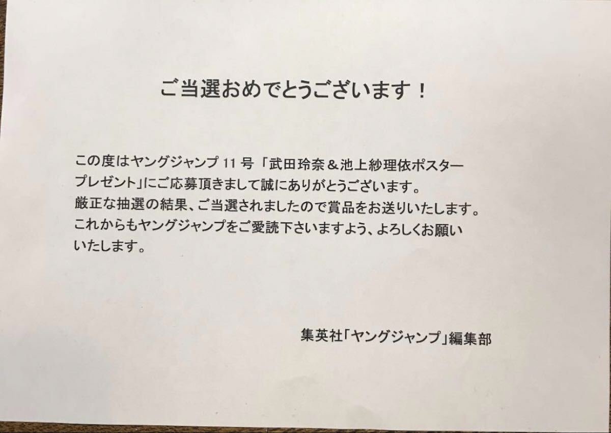 新品】武田玲奈 直筆サイン入り写真 抽プレz5149の落札情報詳細