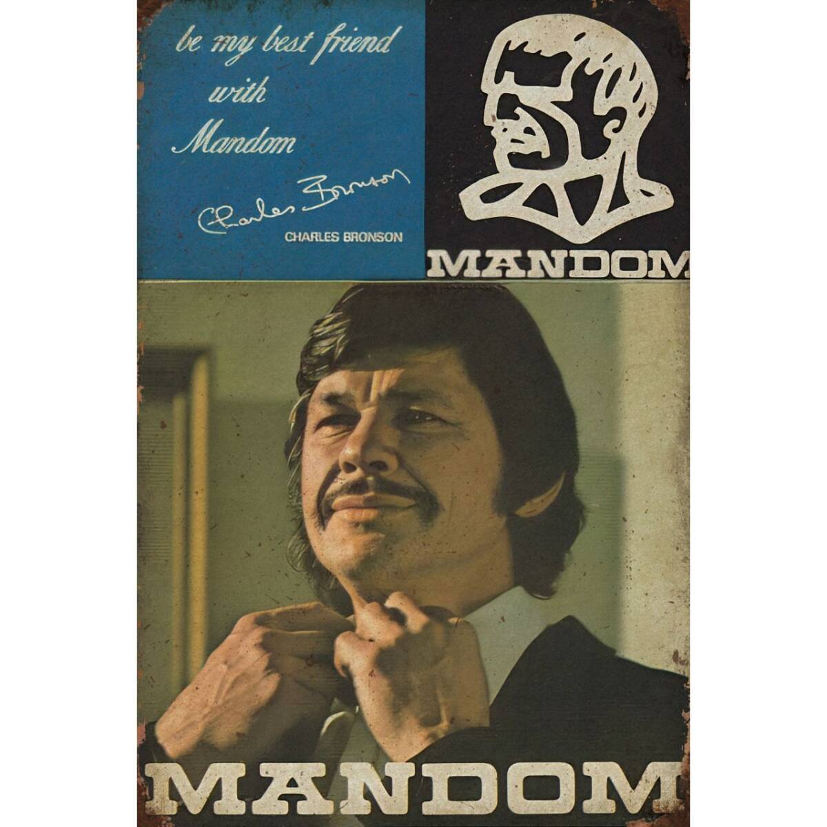 中古】『チャールズ・ブロンソン マンダム B1 特大サイズ ポスター 