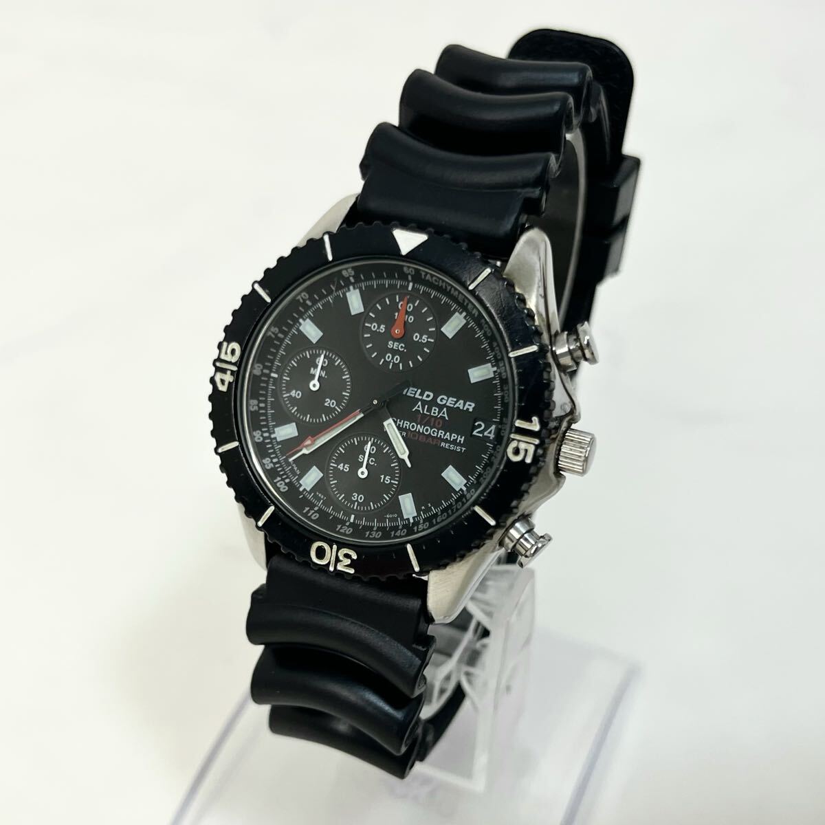 中古】1円～ SEIKO セイコー ALBA アルバ FIELD GEAR V145-0B30 メンズ 