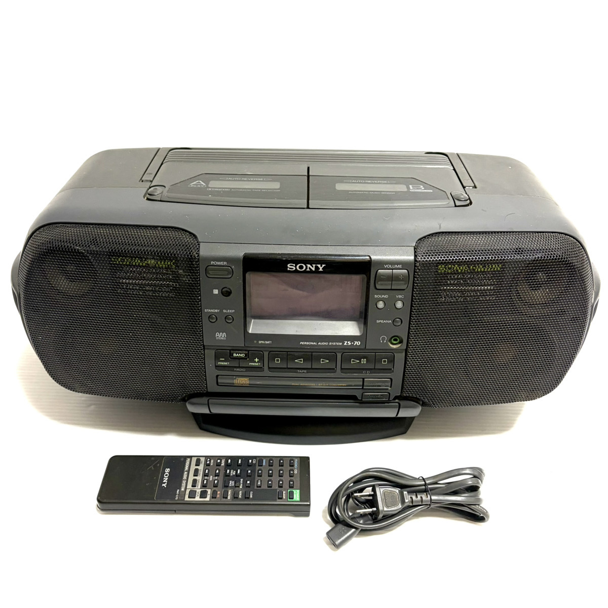 SONY バブルCDラジカセ SONAHAWK ZS-7 完動品 まずまず美品 純正