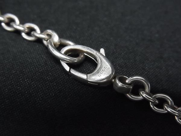 GUCCI グッチ ゴースト プレート ネックレス スカル スクエア シルバー