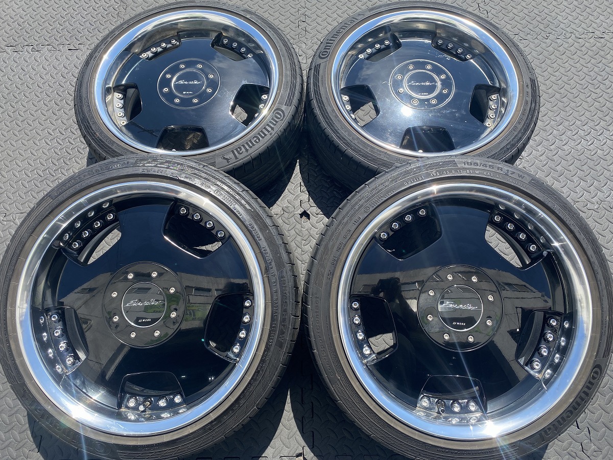 195/50R15 4本 15インチ 6.5J ＋35 PCD100 4穴 アクア デミオ