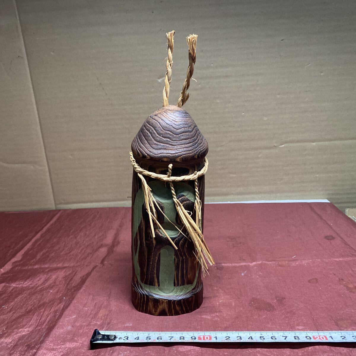 中古】彫刻家 越後 早川亜美 良寛 座像 坐像 置物 縁起物 在銘 新潟 亞
