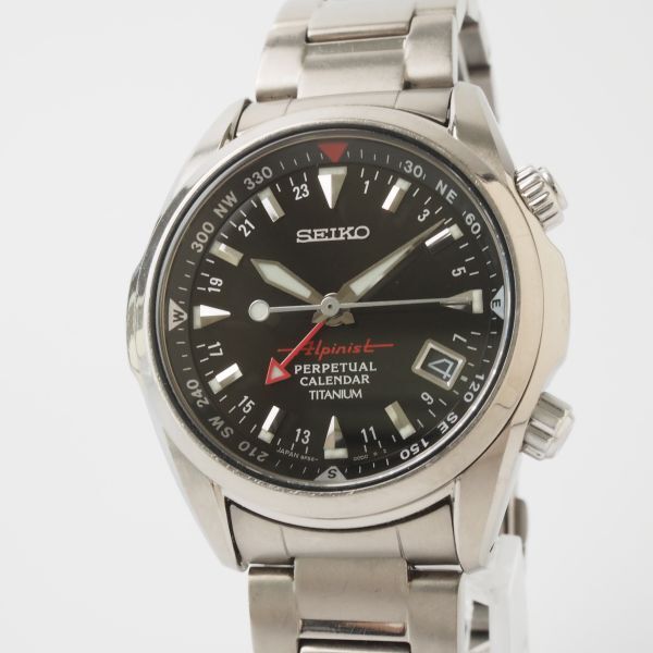 中古】【電池交換済】SEIKO パーペチュアルカレンダー GMT 年差