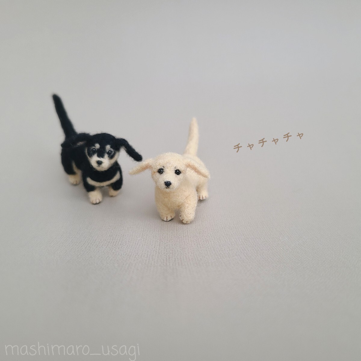 新品】◇ 羊毛フェルト ミックス犬 チワックス 子犬 ◇ 犬 ブラック