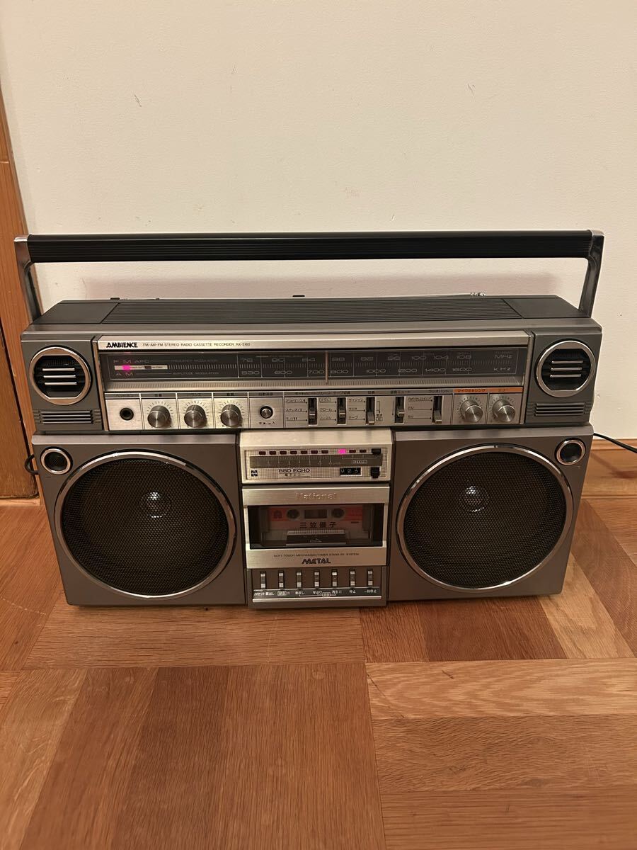 不動 完全ジャンク品】1980年代 当時物 ナショナル ダブルカセット