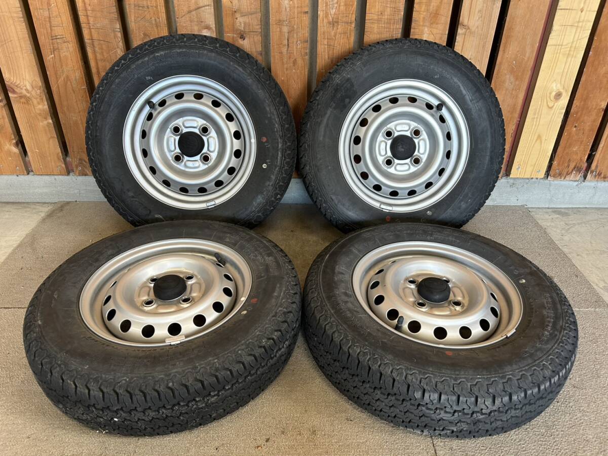 軽トラック 12x3.5J スチールホイール PCD100 ハブ54 ヨコハマ アイス 