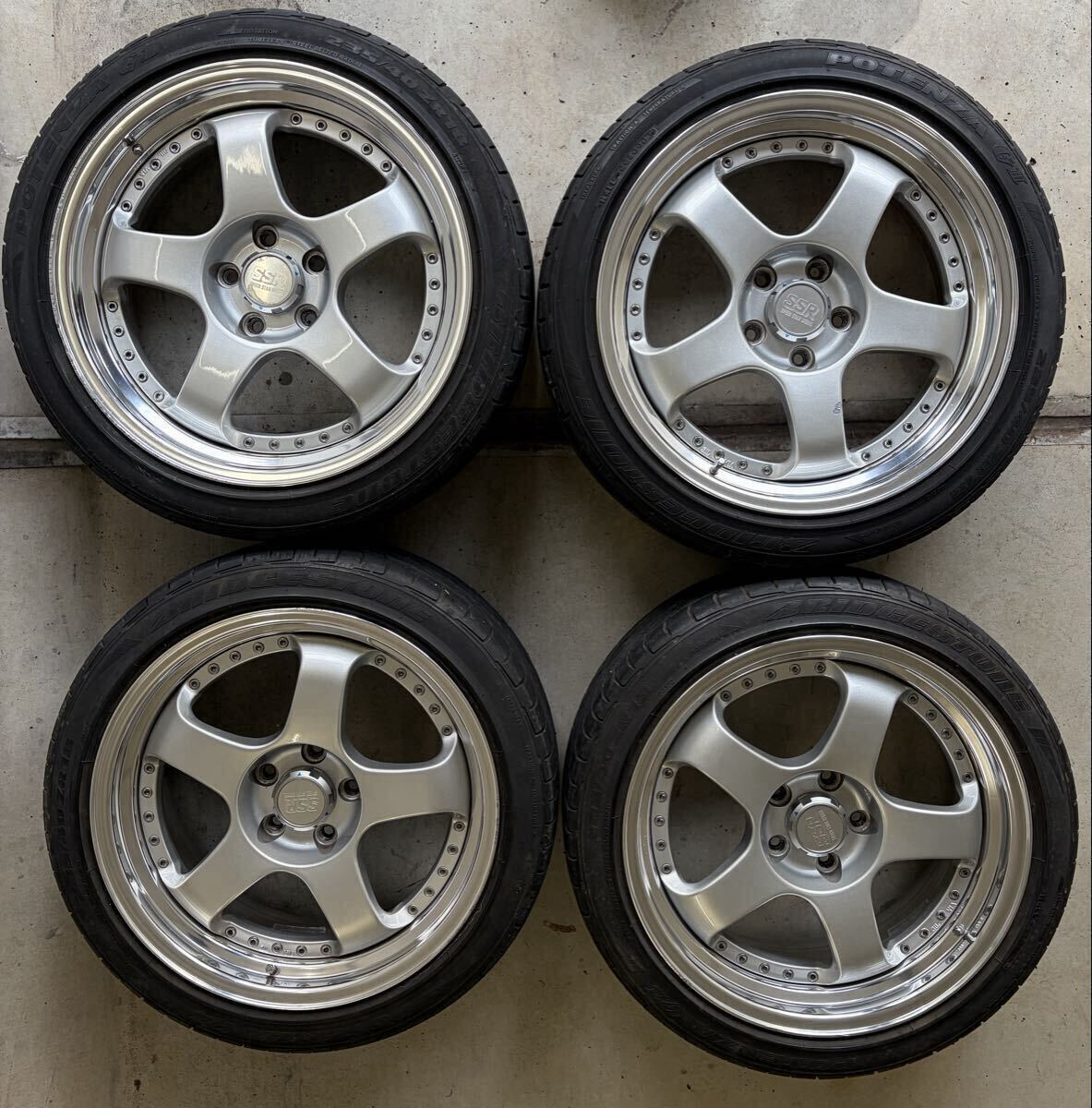 SSR プロフェッサー SP1 10j -9 チタンシルバー 225/35 タイヤ付 深