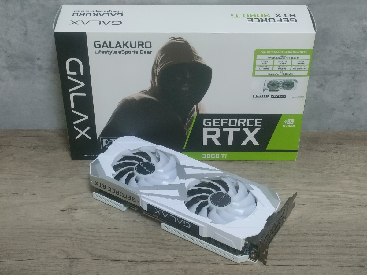 玄人志向 Galax GALAKURO GK-RTX3060-E12GB/OC/WHITEの落札情報詳細