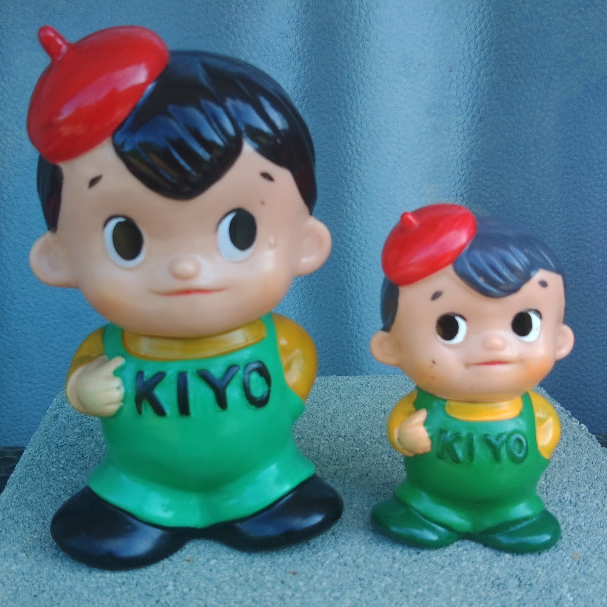 紀陽銀行 キヨー坊や＆キヨ子ちゃん ソフビ 貯金箱 5体セットの落札