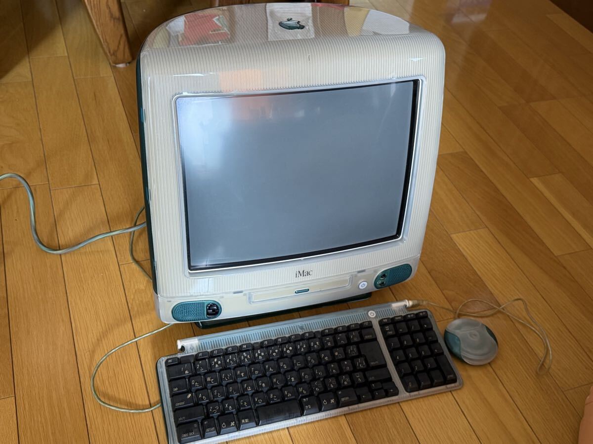 Apple iMac G3 初代 M6709J/A ボンダイブルー 箱CD付き 起動確認の落札