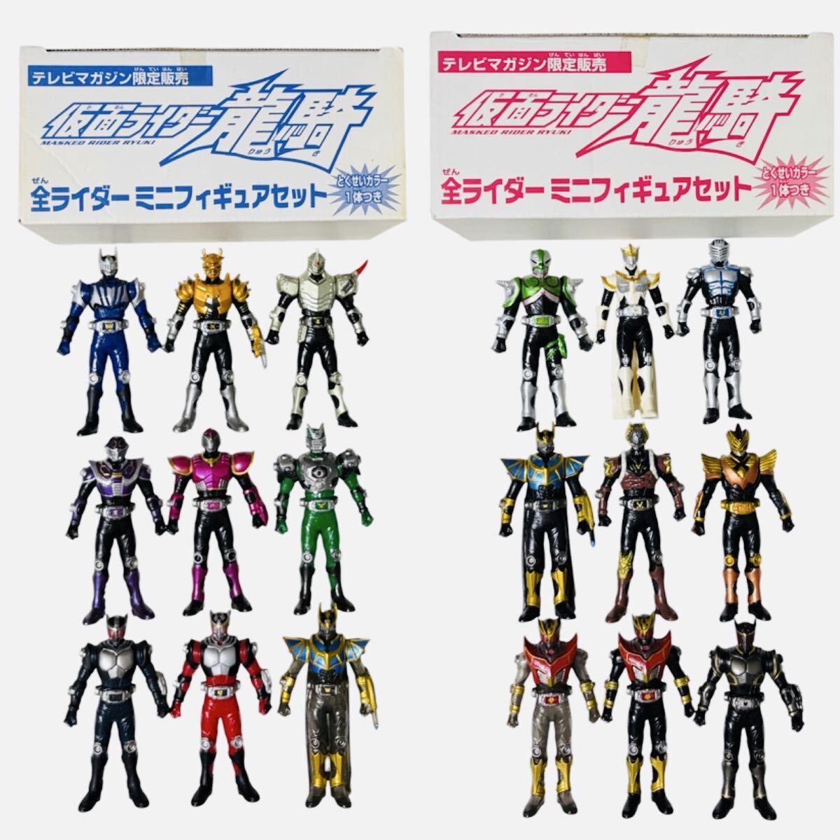 中古】【中古】仮面ライダー龍騎（リュウキ）関連 ソフビ人形18体SET