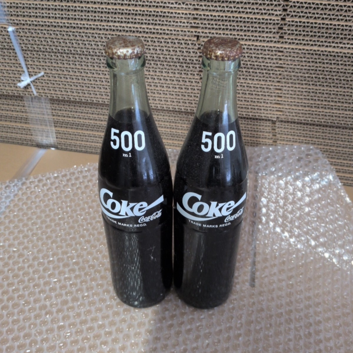 昭和レトロ コカコーラ 500ml ボトル 2本セット 瓶（日本ボトル・未