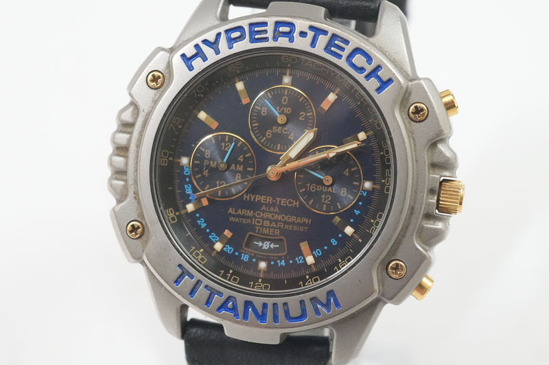 中古】セイコー アルバ◇ハイパーテック 1/1000 クロノグラフ アナデジ