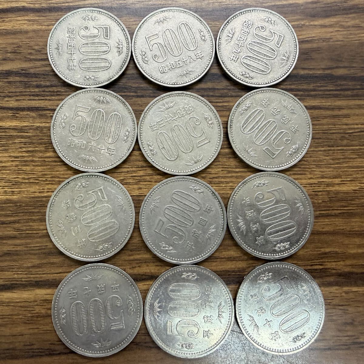 旧500円硬貨 昭和57～平成6年 白銅貨 13枚 昭和57年 昭和58年 昭和59年
