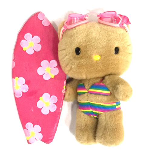 ハローキティ ぬいぐるみ サーフィン ビキニ 日焼けキティの落札情報