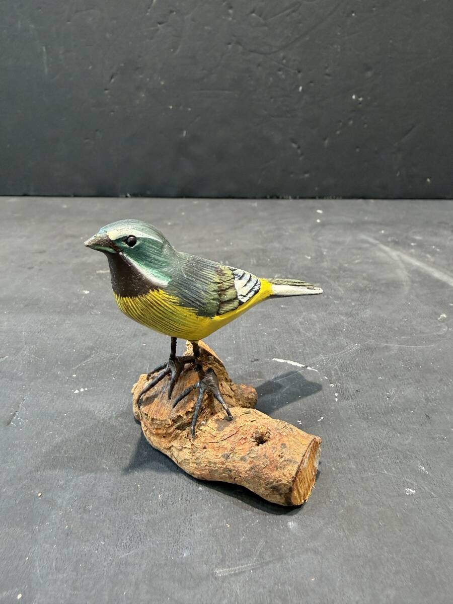 新品】バードカービング ヤマセミ 山翡翠 山魚狗 鹿の子鳥 精密彫刻