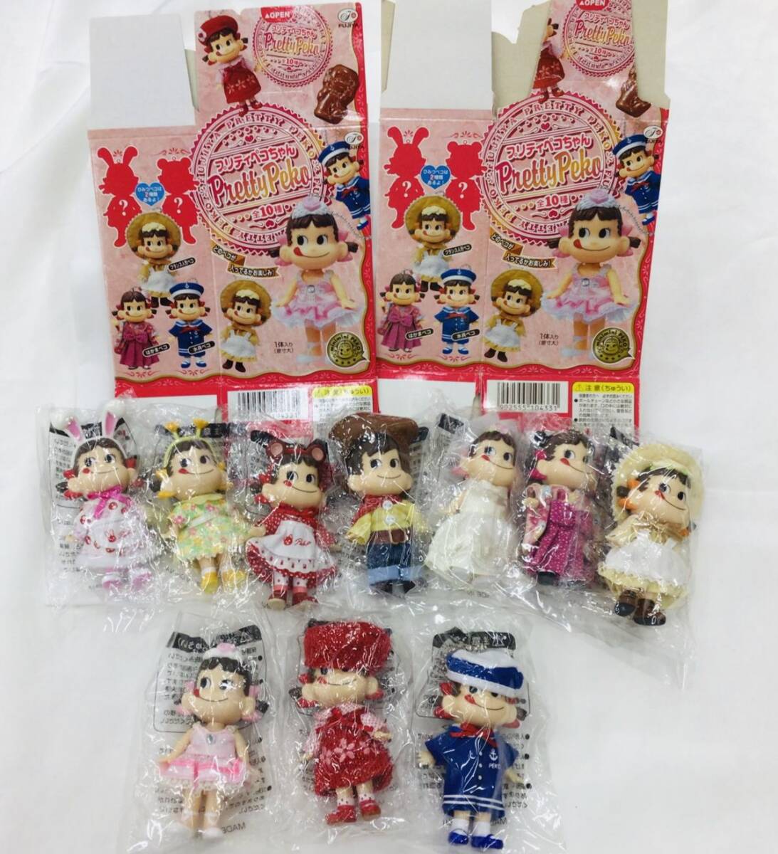 ペコちゃん　キーホルダー アイドルペコちゃん　プリティペコちゃん　19体セット 美品☆アイドルペコちゃん 全10体セット＋プリティペコちゃん 全10体