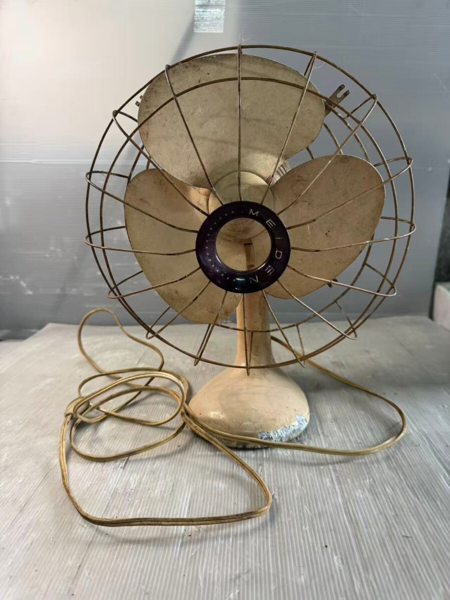 昭和レトロ ヴィンテージ 昭和扇風機 古い扇風機 明電舎 meiden 卓上