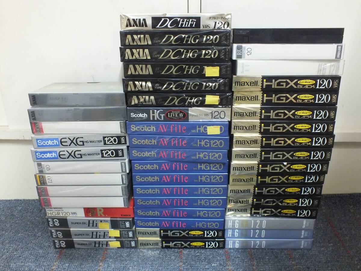 中古】ビデオテープ VHS 46本 ②使用済 再録画用 防犯用 ジャンク 大量